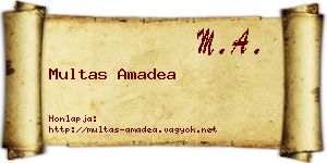 Multas Amadea névjegykártya